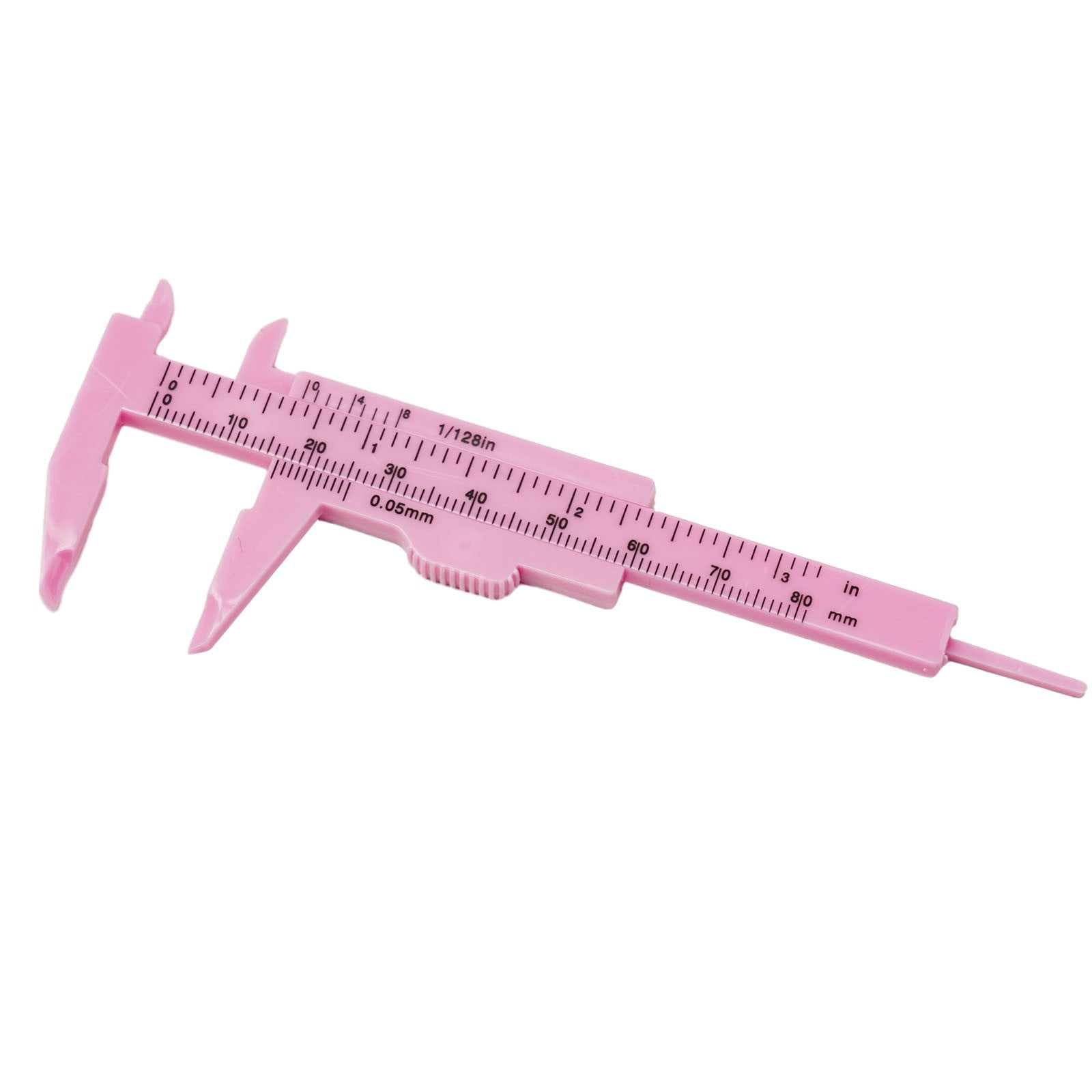 1X 0-80Mm Plastic Sliding Vernier Caliper Gauge Measure Tool Double Scale Ruler For Jewelry/Antiques Measurement Rose Red Smile Home Pink - Image 3
