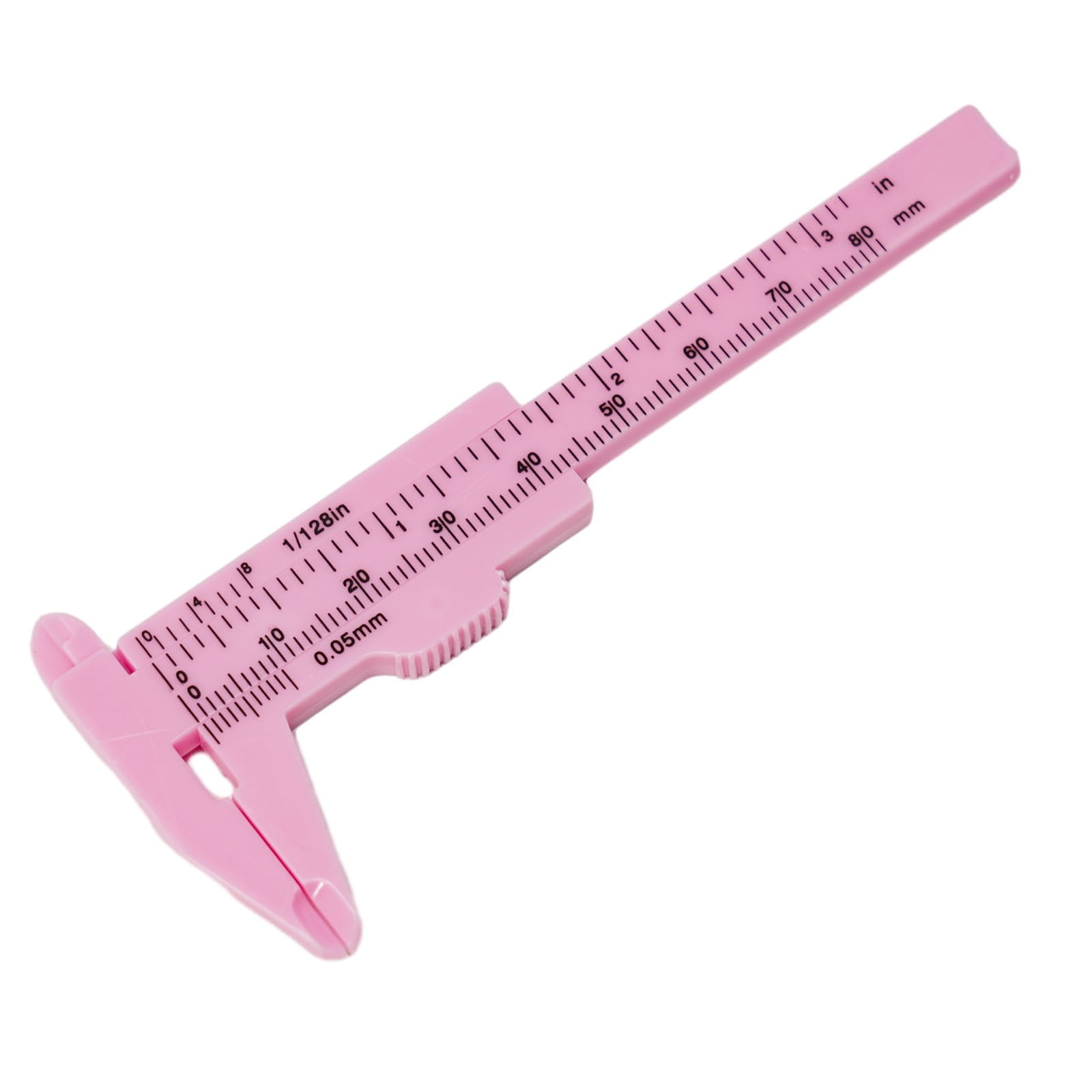 1X 0-80Mm Plastic Sliding Vernier Caliper Gauge Measure Tool Double Scale Ruler For Jewelry/Antiques Measurement Rose Red Smile Home Pink - Image 4