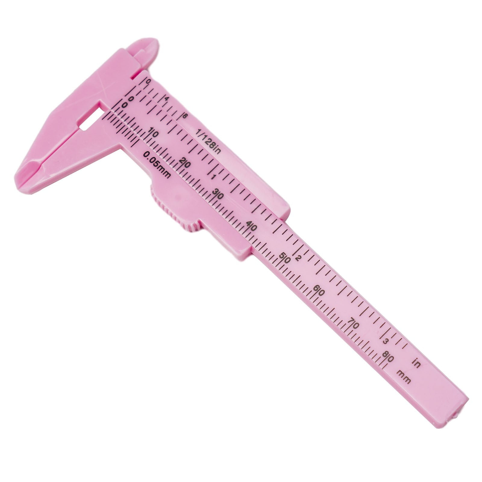 1X 0-80Mm Plastic Sliding Vernier Caliper Gauge Measure Tool Double Scale Ruler For Jewelry/Antiques Measurement Rose Red Smile Home Pink - Image 7