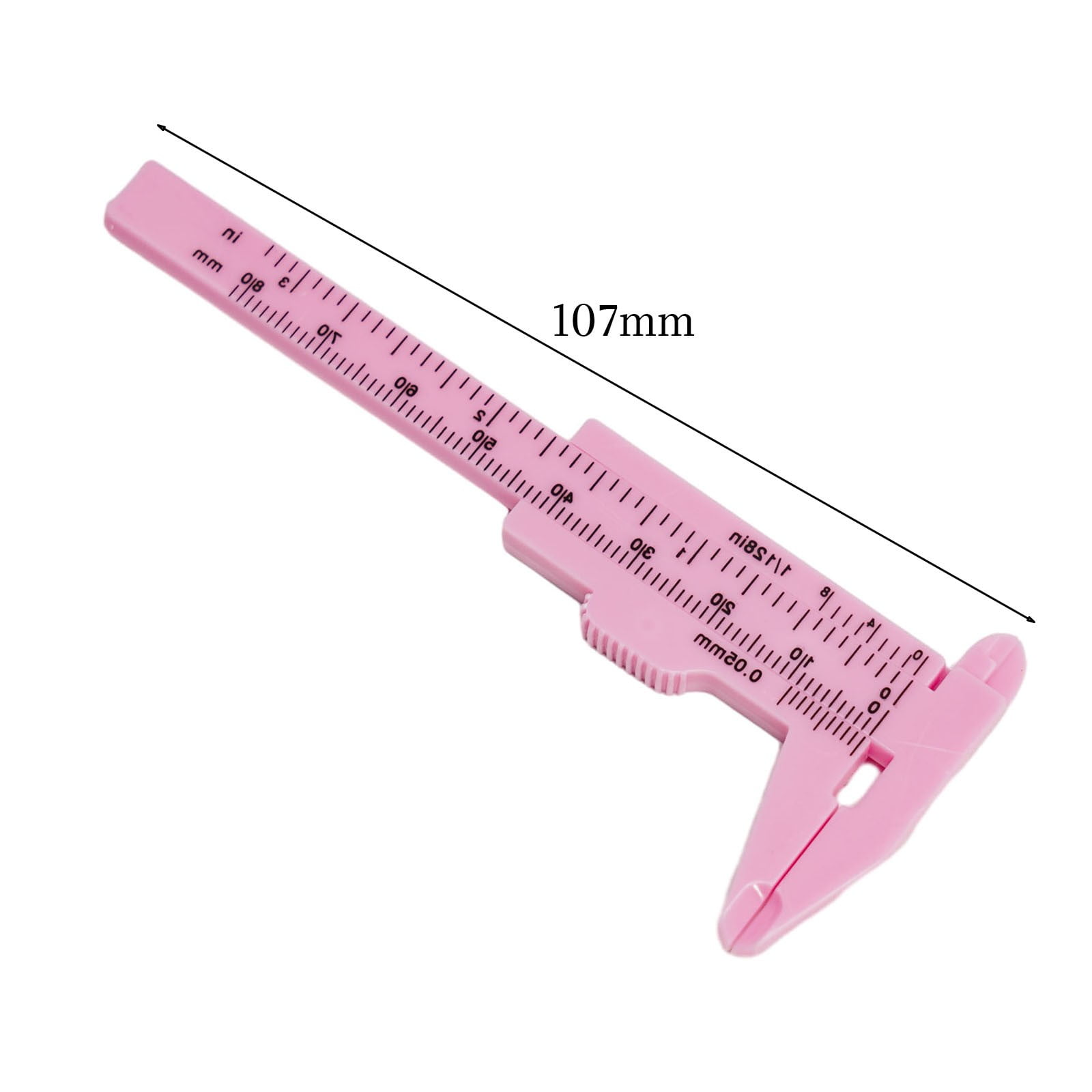 1X 0-80Mm Plastic Sliding Vernier Caliper Gauge Measure Tool Double Scale Ruler For Jewelry/Antiques Measurement Rose Red Smile Home Pink - Image 8