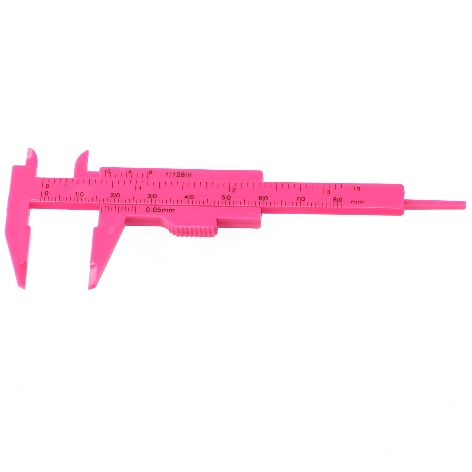 1X 0-80Mm Plastic Sliding Vernier Caliper Gauge Measure Tool Double Scale Ruler For Jewelry/Antiques Measurement Rose Red Smile Home Rose Red - Image 1