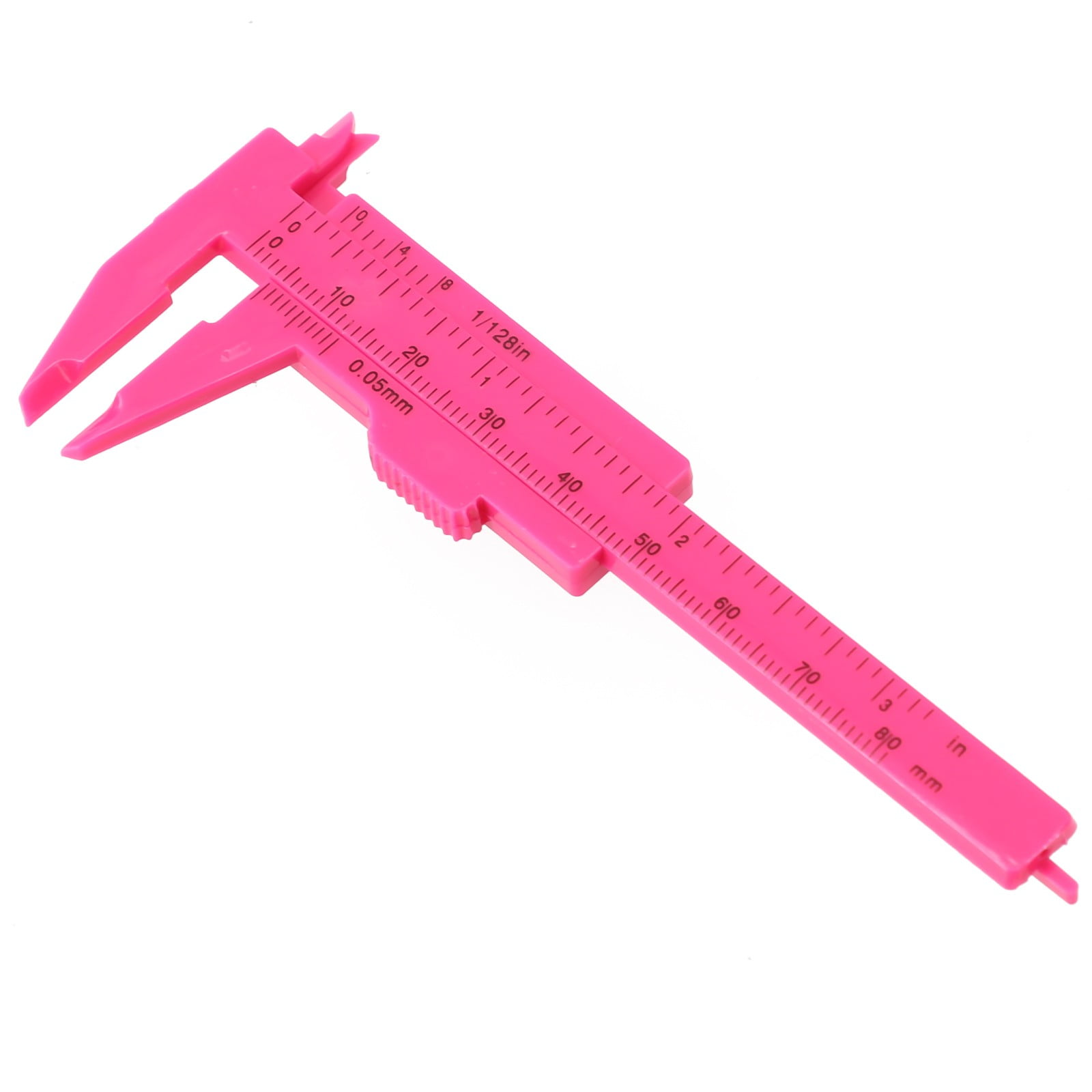 1X 0-80Mm Plastic Sliding Vernier Caliper Gauge Measure Tool Double Scale Ruler For Jewelry/Antiques Measurement Rose Red Smile Home Rose Red - Image 4