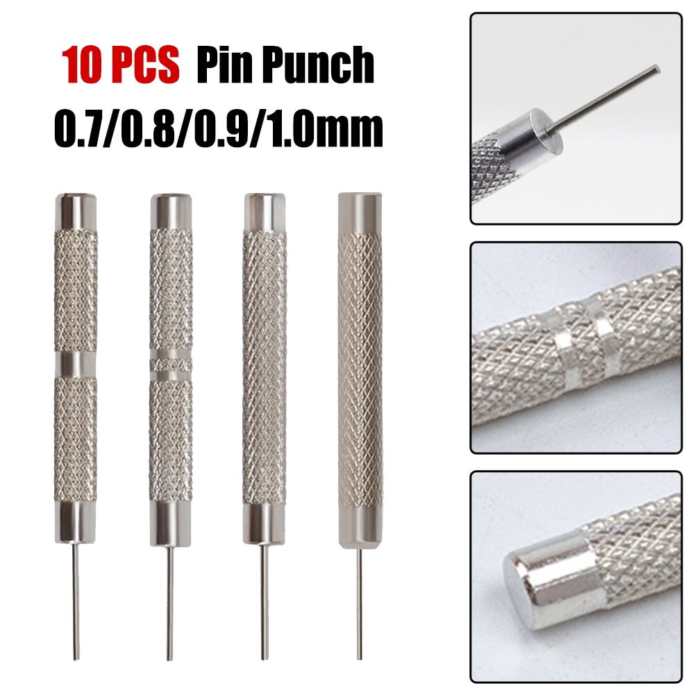 Watch Strap Pin Pin Punch Link Punch Pin Stick- Watch Repair Tool 0.7-1.0Mm 10Pcs Bar Hammer Punch Thimble Durables 0.9Mm Smile Home 0.9 mm - Image 5