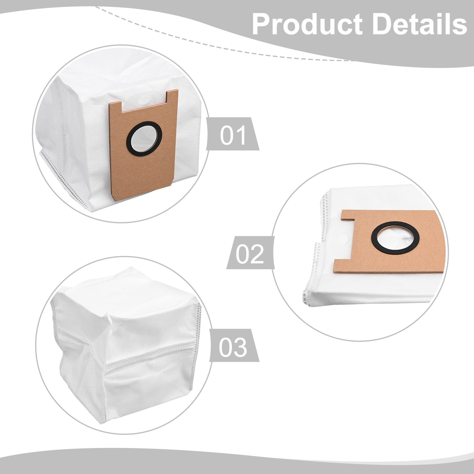 10 PACK 4/10 Pcs Dust Bags For AIRROBO T20 T20+ Vacuum Cleaner Replacement Robot Sweeper Spare Part Accessories For Floor Cleaning Smile Home - Image 1
