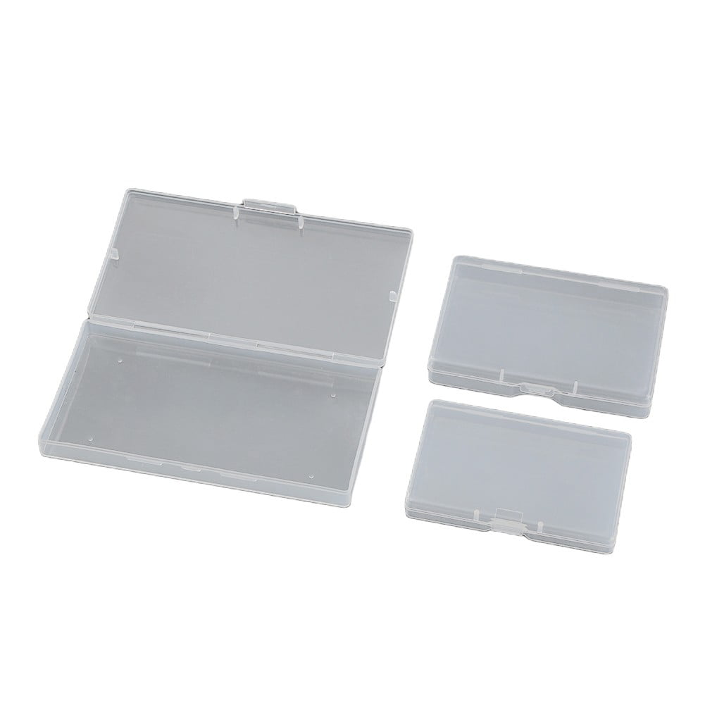 10pcs Transparent Plastic Storage Box Rectangle Box Case For Parts Tools Storage Box Jewelry Earring Display Case Bead Container 1# Smile Home 1# - Image 2