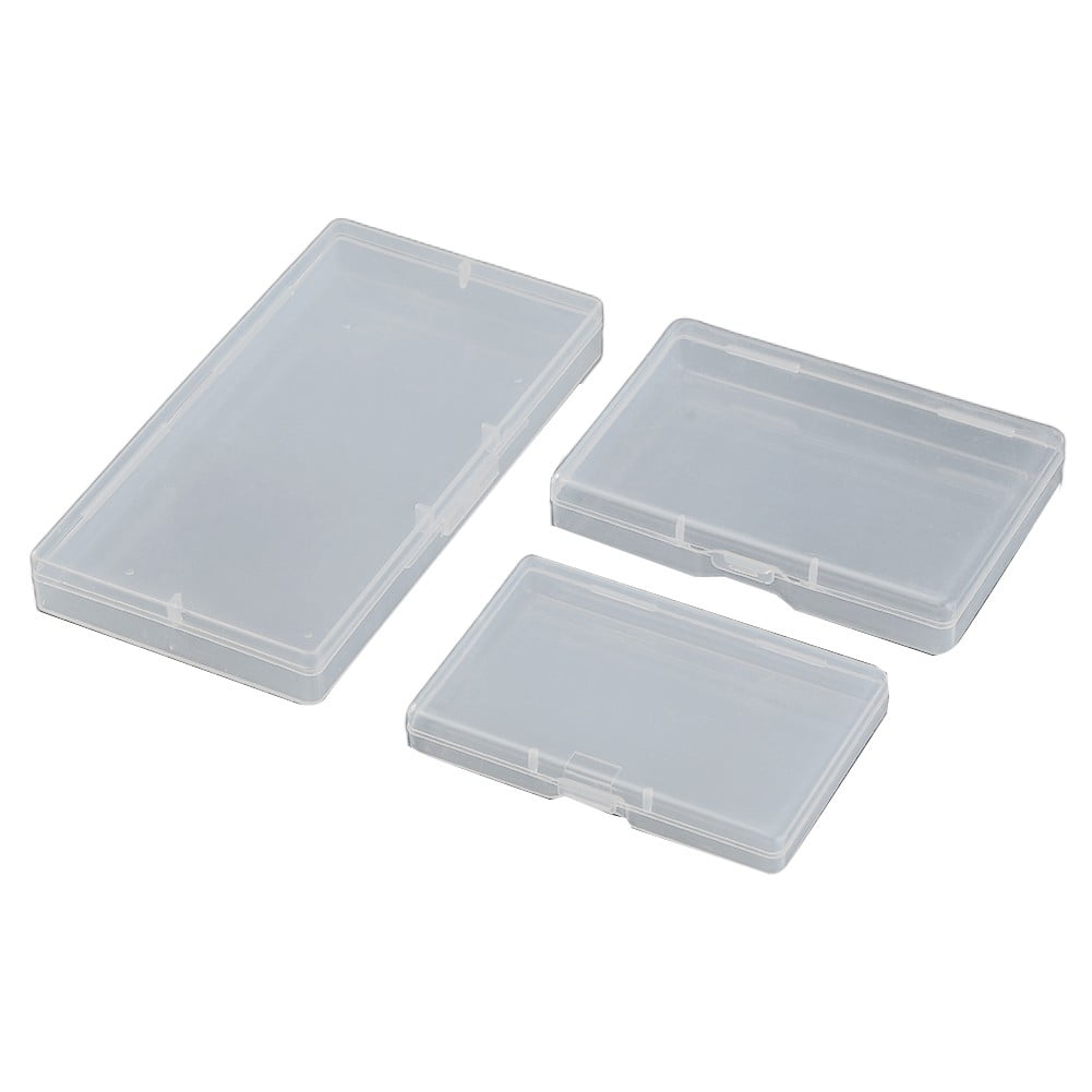 10pcs Transparent Plastic Storage Box Rectangle Box Case For Parts Tools Storage Box Jewelry Earring Display Case Bead Container 1# Smile Home 1# - Image 3
