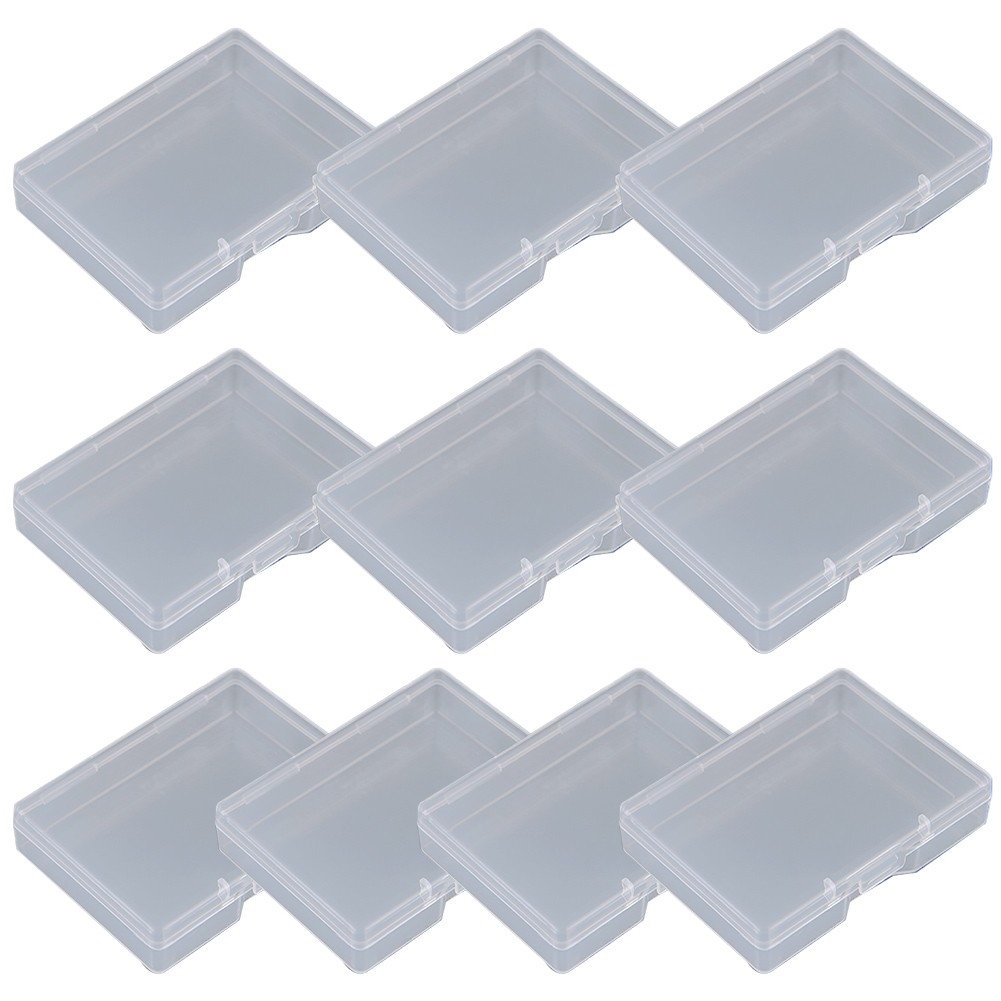 10pcs Transparent Plastic Storage Box Rectangle Box Case For Parts Tools Storage Box Jewelry Earring Display Case Bead Container 1# Smile Home 2# - Image 3