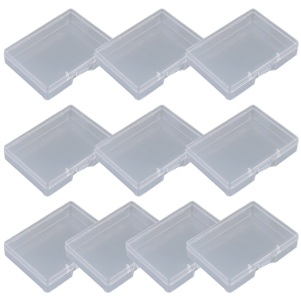 10pcs Transparent Plastic Storage Box Rectangle Box Case For Parts Tools Storage Box Jewelry Earring Display Case Bead Container 1# Smile Home 3# - Image 1