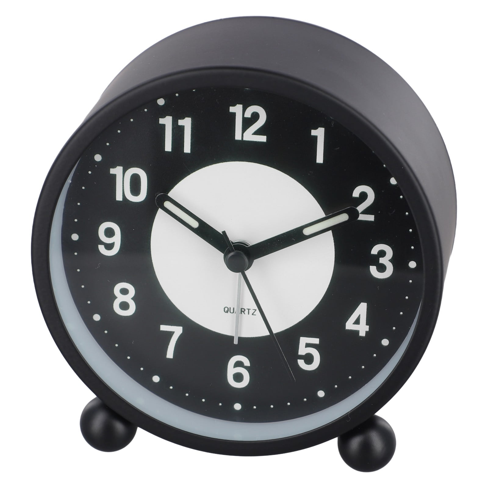 Battery Operated Clock Glow-in-the-Dark Alarm Clock Bedroom Children's Table Non-Ticking Glow-in-the-Dark Dial Smile Home - Image 4