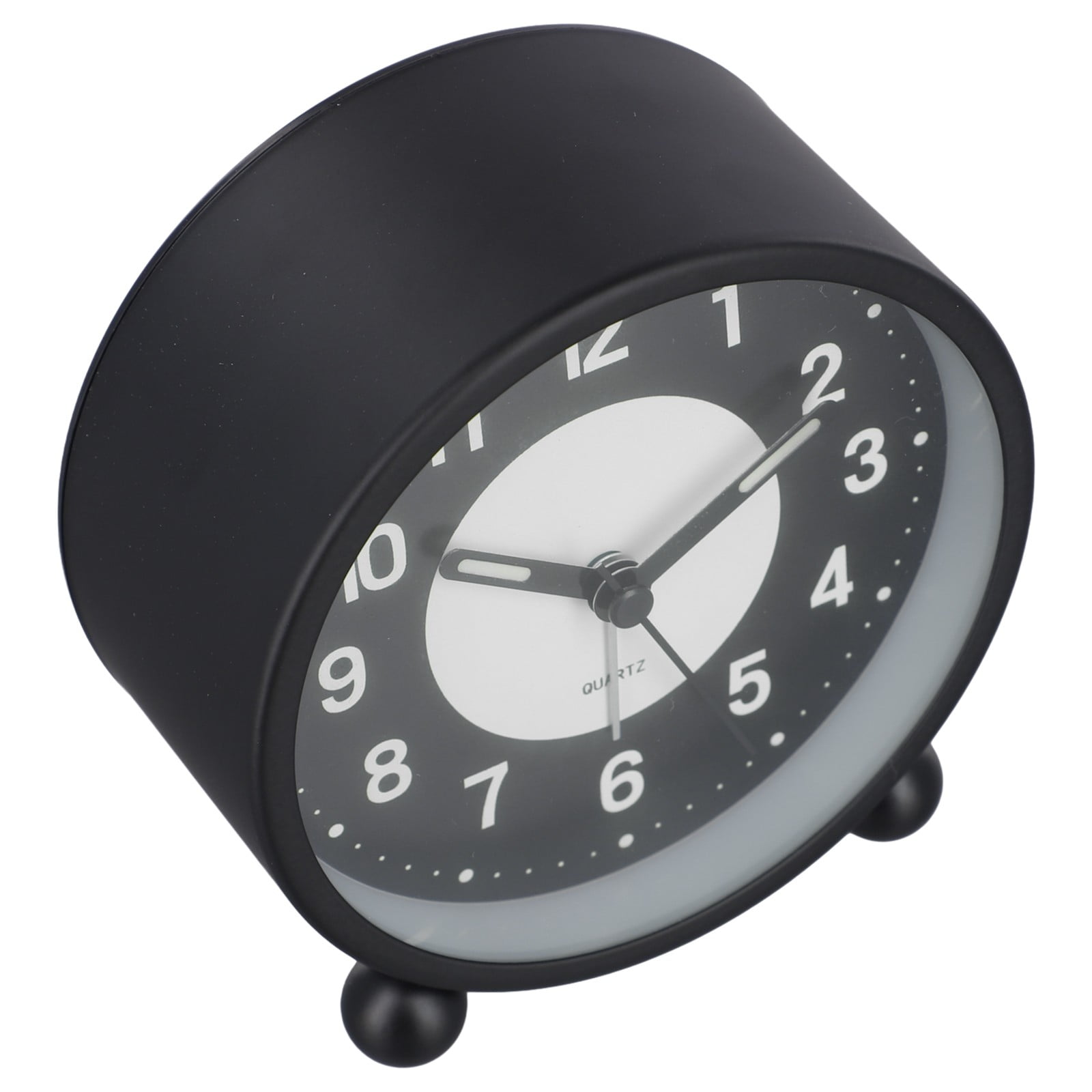 Battery Operated Clock Glow-in-the-Dark Alarm Clock Bedroom Children's Table Non-Ticking Glow-in-the-Dark Dial Smile Home - Image 8
