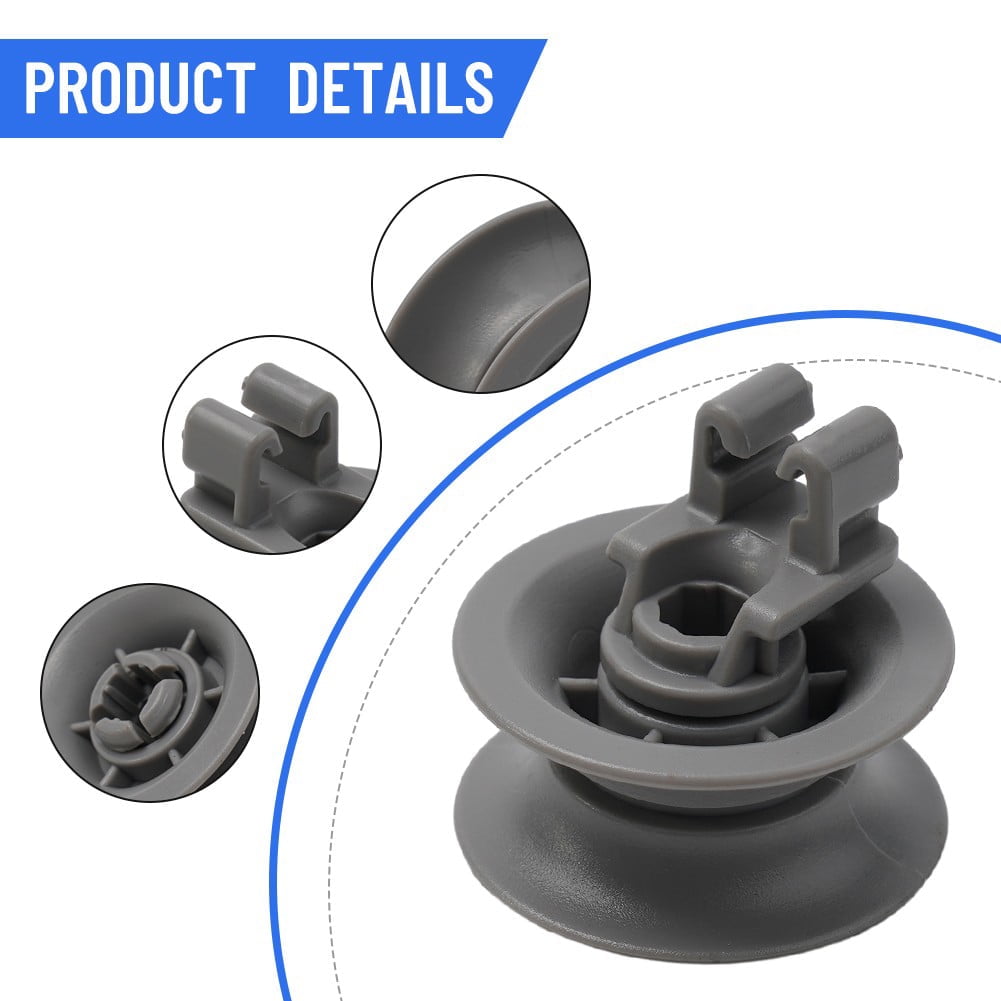 4 Pack Upper Basket Wheels 611666 for Bosch Siemens Neff Dishwashers - Compatible with Multiple Models - Image 4