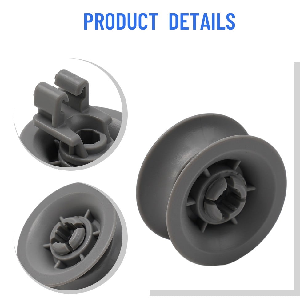 4 Pack Upper Basket Wheels 611666 for Bosch Siemens Neff Dishwashers - Compatible with Multiple Models - Image 6