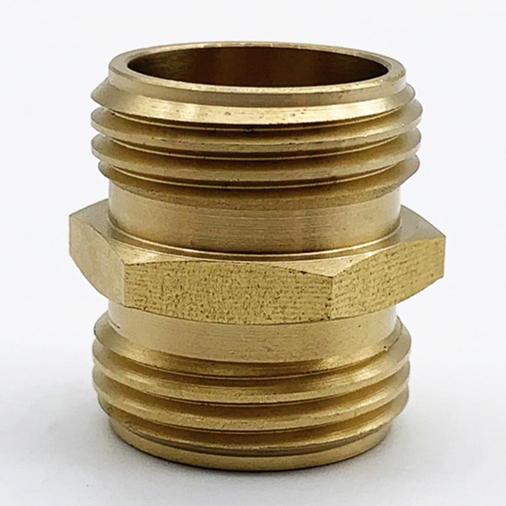 Brass Garden Hose Adapter Male To Male Quick Connector 2 Pack 34 Inch YIWEI - Image 3
