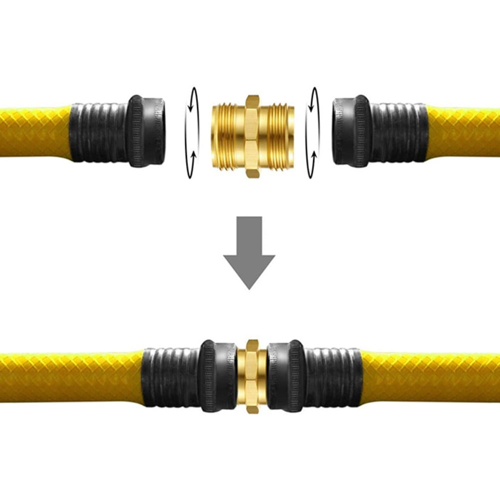 Brass Garden Hose Adapter Male To Male Quick Connector 2 Pack 34 Inch YIWEI - Image 4