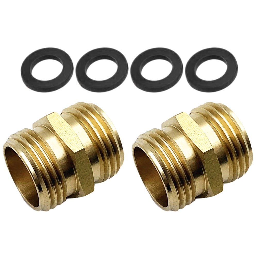 Brass Garden Hose Adapter Male To Male Quick Connector 2 Pack 34 Inch YIWEI - Image 8