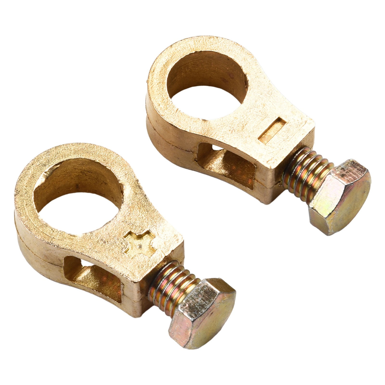 Pure Copper Car Battery Terminal Clamps Set Positive Negative Post Connectors With Bolts And Washers - Image 4