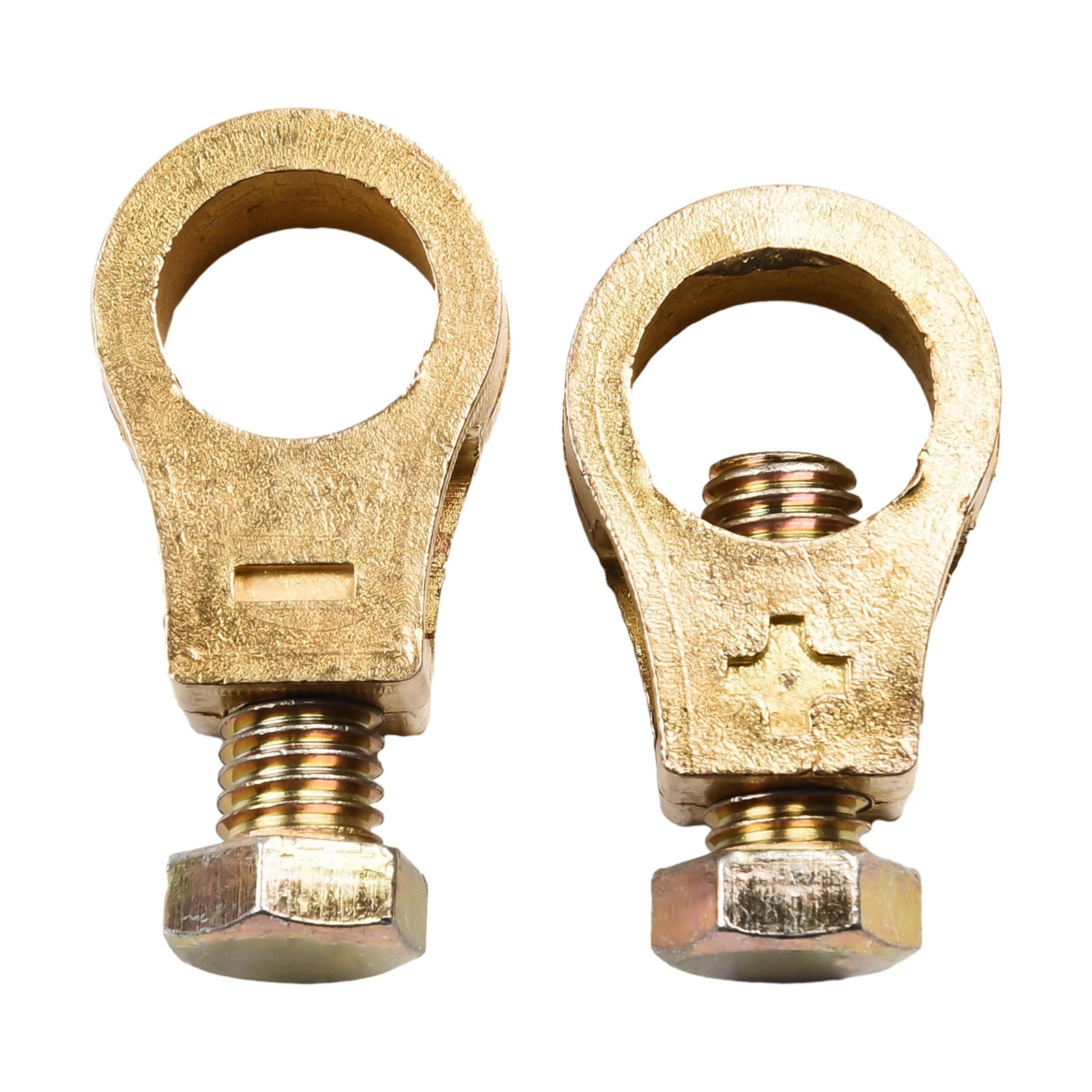 Pure Copper Car Battery Terminal Clamps Set Positive Negative Post Connectors With Bolts And Washers - Image 6