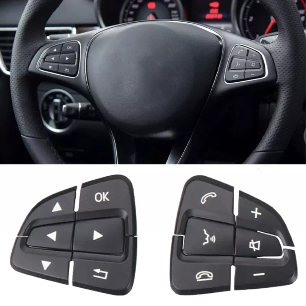 Pair Car Steering Wheel Switch Button Cover For Mercedes For Benz W176 W166,W292 - Image 1