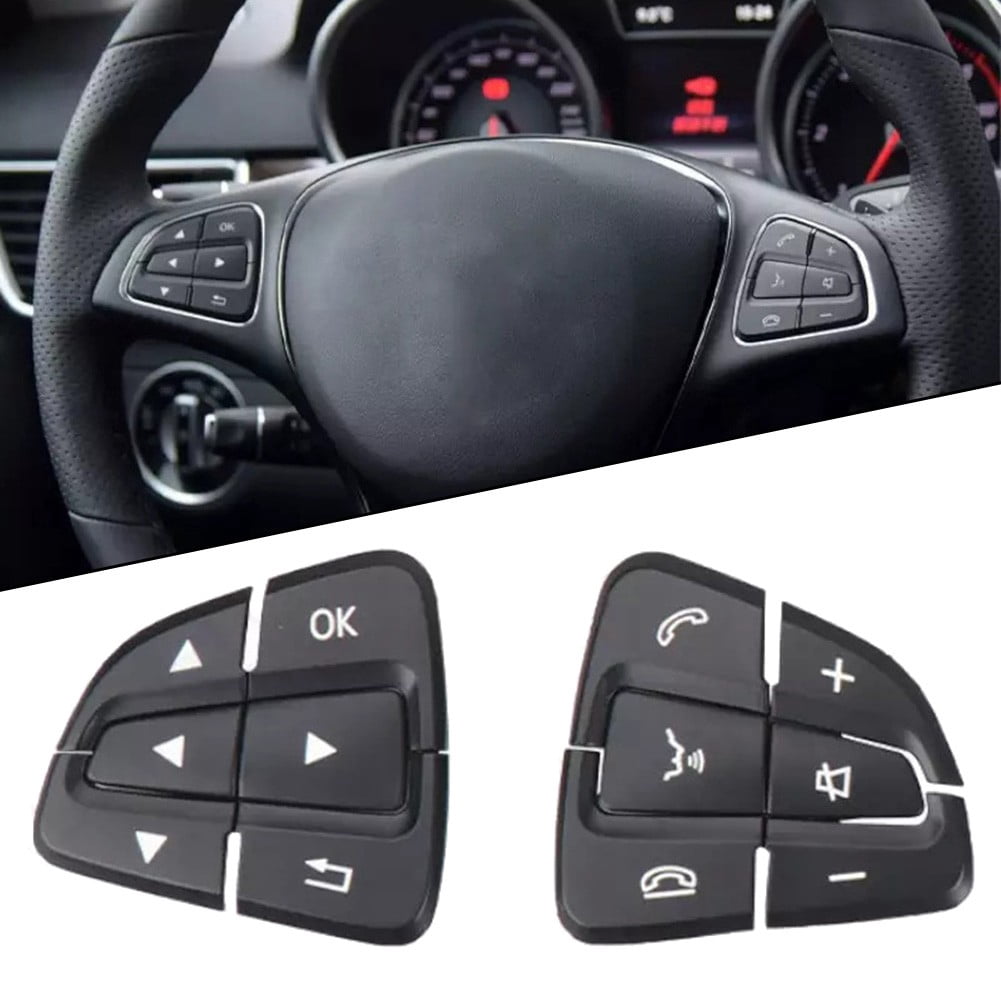 Pair Car Steering Wheel Switch Button Cover For Mercedes For Benz W176 W166,W292 - Image 8