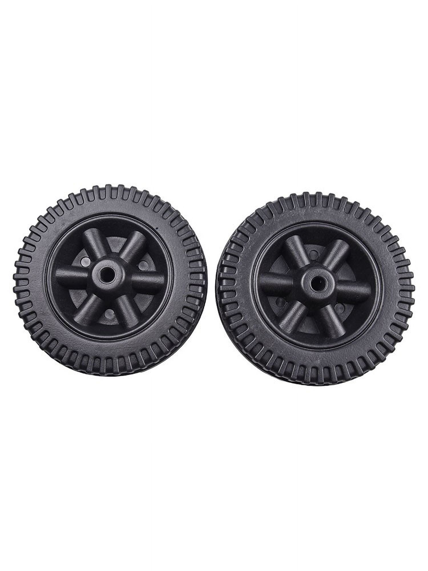Lierteer 2Pcs/Set Grill Wheels Replacement Parts 170/177mm 7 Inch BBQ Grill Wheel Barbecue Grills Kitchen Garden Plastic Black - Image 6