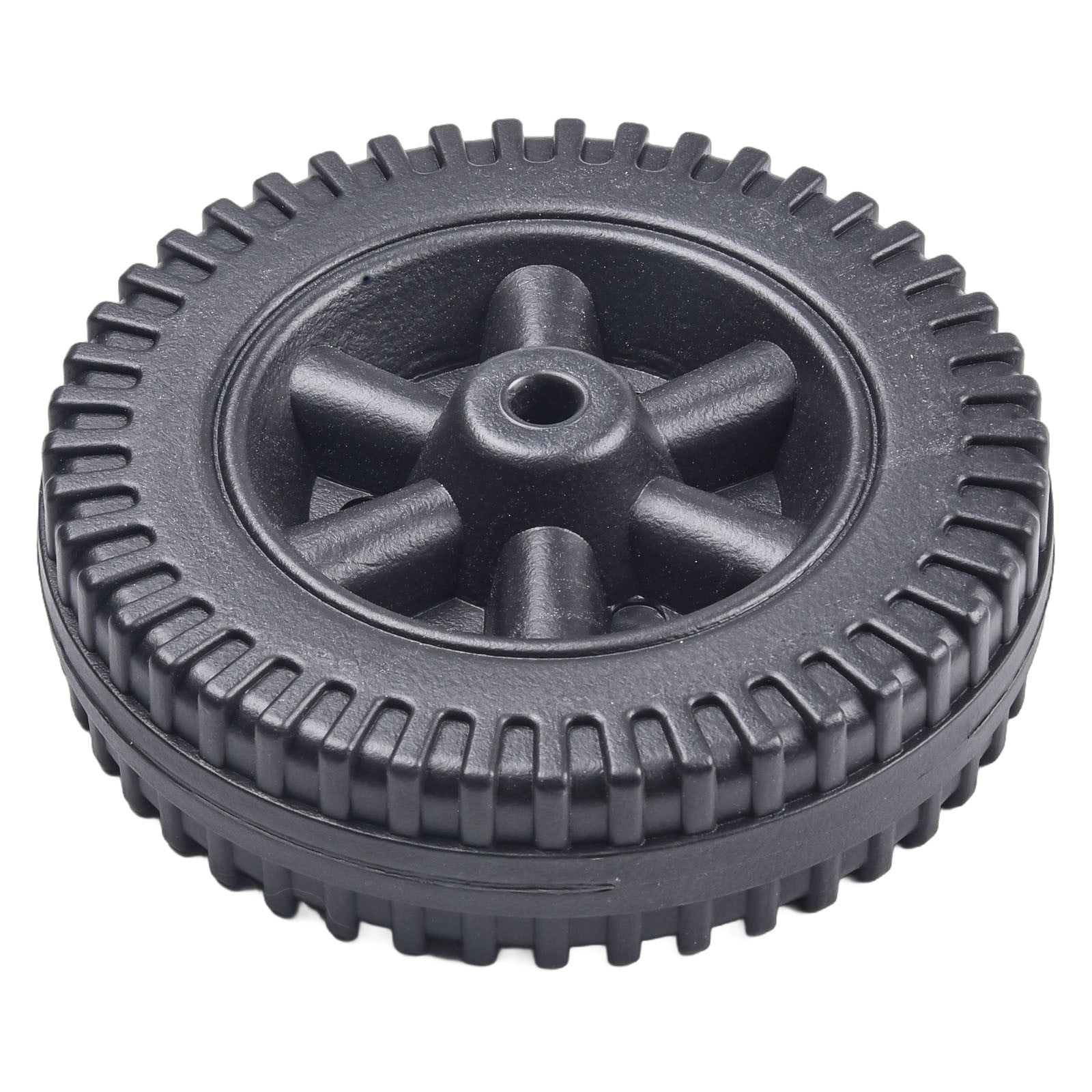 Lierteer 2Pcs/Set Grill Wheels Replacement Parts 170/177mm 7 Inch BBQ Grill Wheel Barbecue Grills Kitchen Garden Plastic Black - Image 8