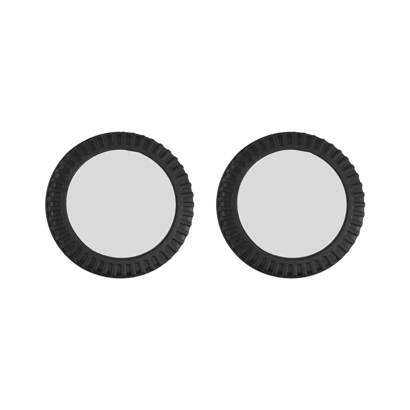 Lierteer 2Pcs/Set Grill Wheels Replacement Parts 170/177mm 7 Inch BBQ Grill Wheel Barbecue Grills Kitchen Garden Plastic Black black+white wheel cover - Image 2