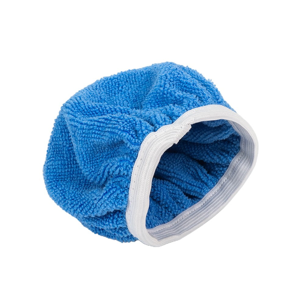 LLDI Polisher Buffing Pads Bonnet Cover Light Blue 10pcs 5-6Inch Microfiber - Image 4