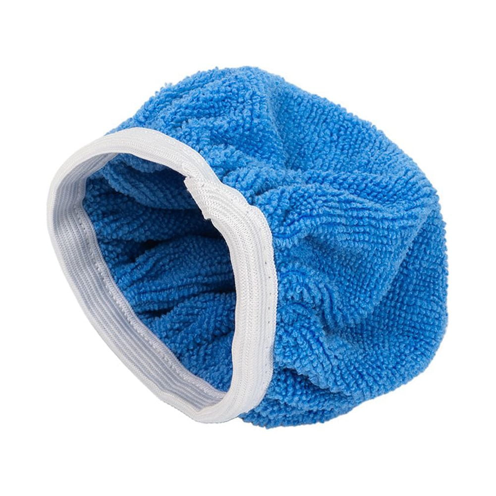 LLDI Polisher Buffing Pads Bonnet Cover Light Blue 10pcs 5-6Inch Microfiber - Image 6