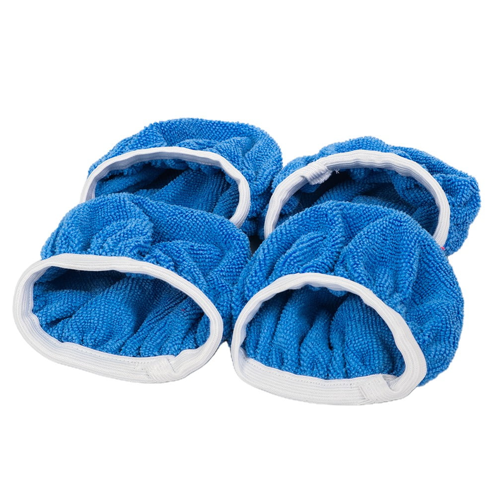LLDI Polisher Buffing Pads Bonnet Cover Light Blue 10pcs 5-6Inch Microfiber - Image 7