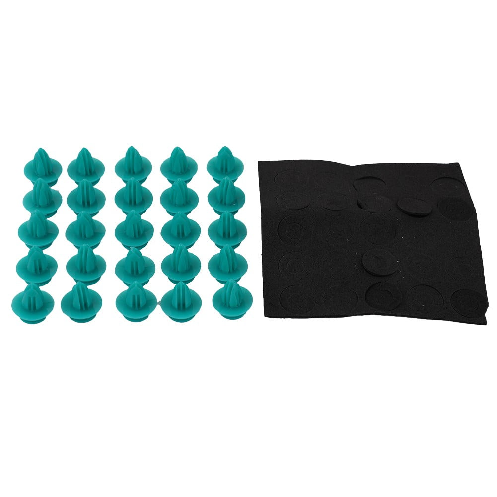 25Pcs Auto Fastener Car Clips Green Buckle Mixed Body Push Retainer Pin Rivet Bumper Door Trim Panel Retainer Fastener Kit - Image 7