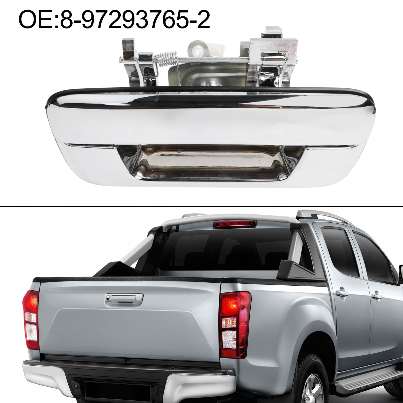 Chrome Rear Tailgate Handle For Isuzu D-Max Rodeo Pickup 2.5Td/3.0Td 7/03-7/12 8-97293765-2 Replace Car Accessories - Image 1