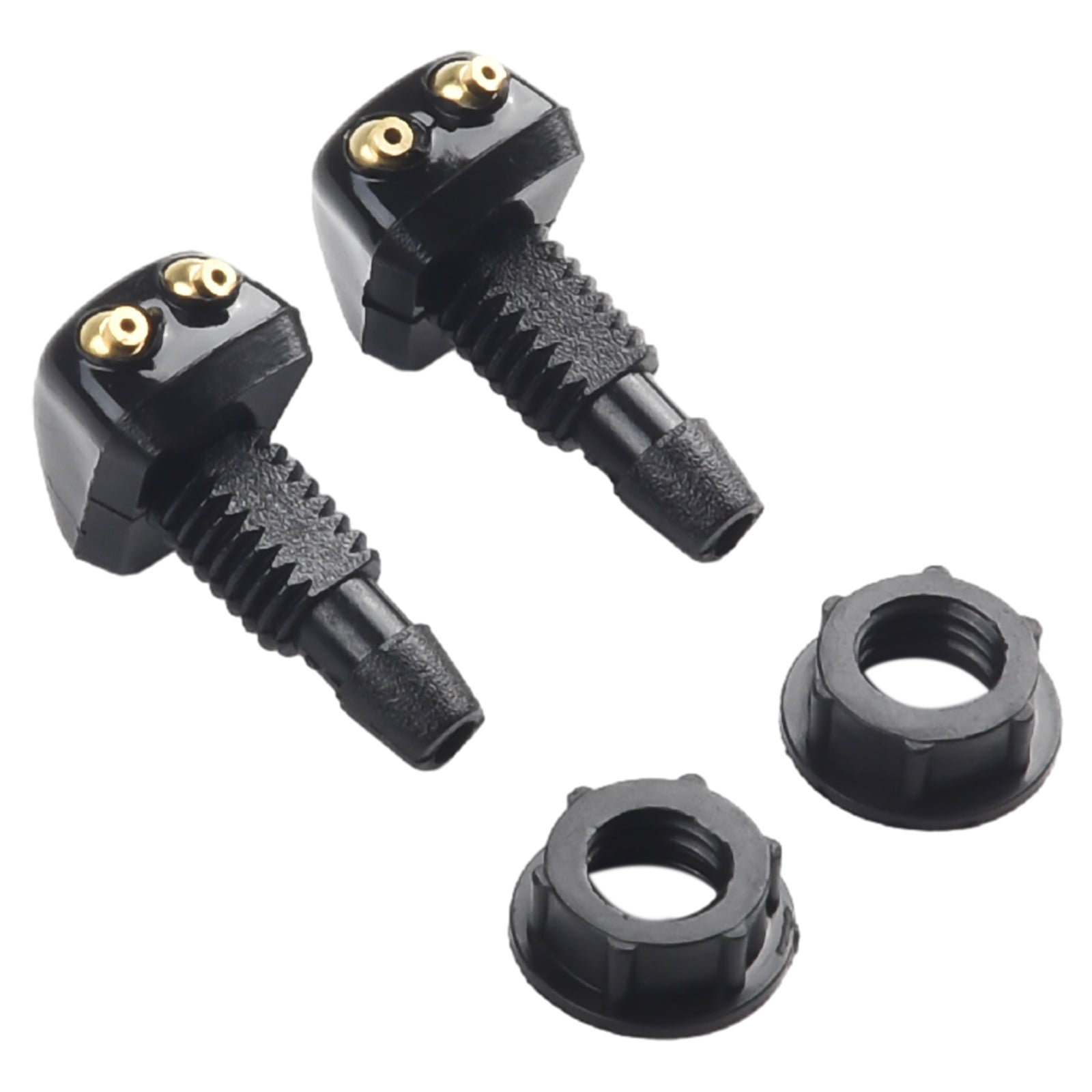 2 Pack Car Dual Holes Windshield Washer Nozzle Adjustable Wiper Water Spray Jet For Most Vehicle Models - Image 2