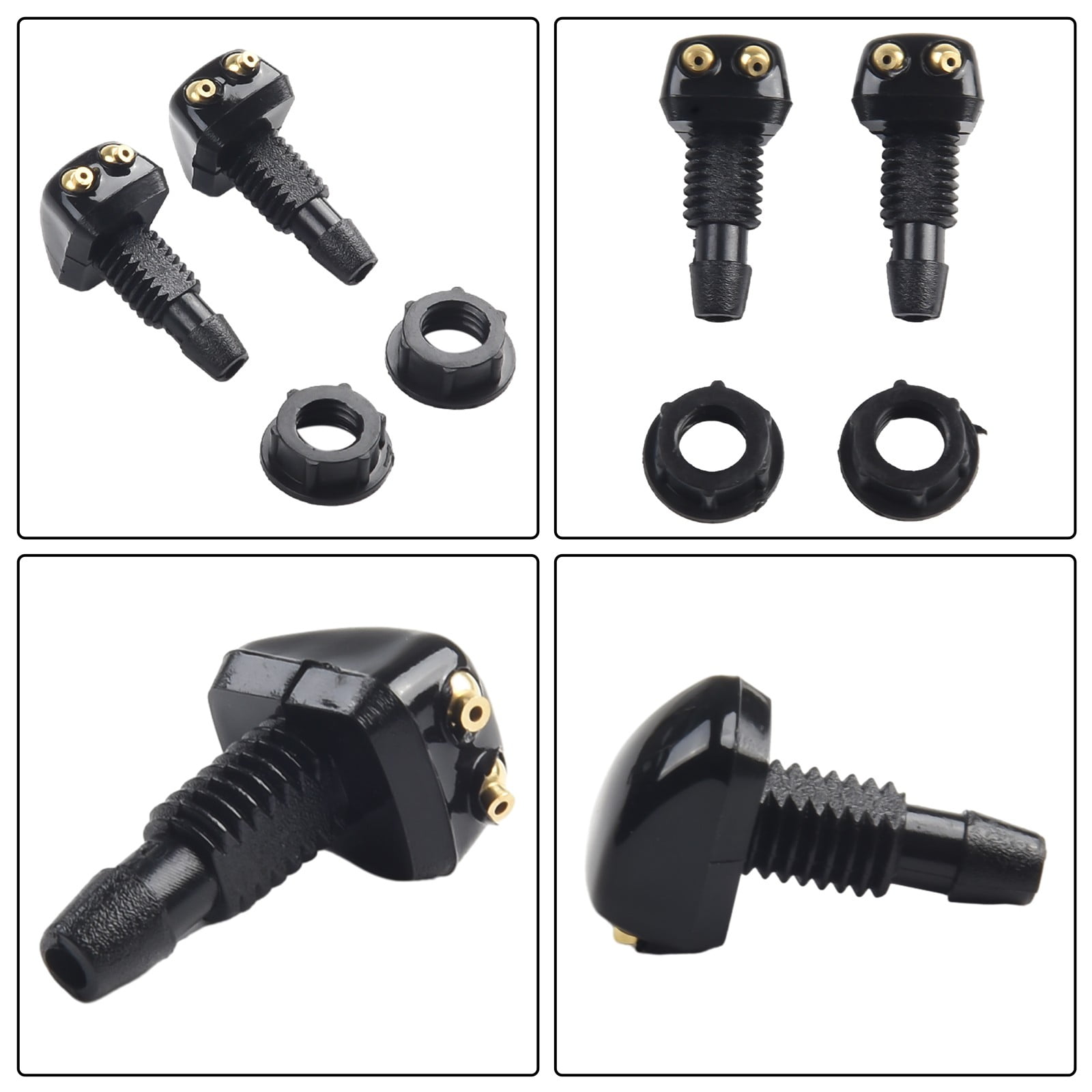 2 Pack Car Dual Holes Windshield Washer Nozzle Adjustable Wiper Water Spray Jet For Most Vehicle Models - Image 5