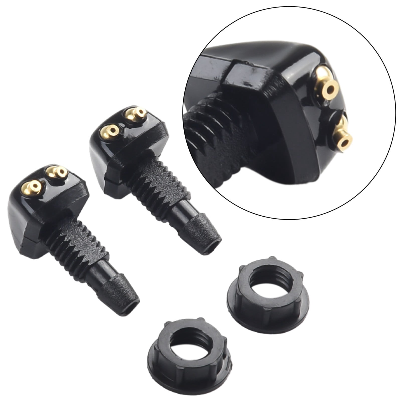 2 Pack Car Dual Holes Windshield Washer Nozzle Adjustable Wiper Water Spray Jet For Most Vehicle Models - Image 7