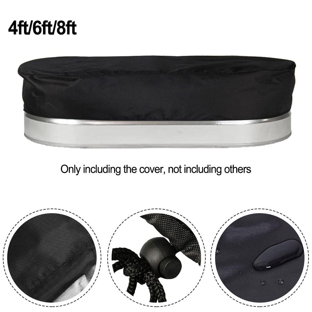 4Ft/6Ft/8Ft Bathtub Cover Pool Hot Tub Cover Oval Reservoir Ice Bath Cover Tank Cover Oxford Cloth Waterproof Tank Pool Cover 8Ft 8' - Image 5
