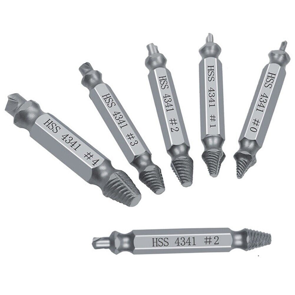 LLDI 6Pcs Damaged Screw Extractor Easy Out Set Bolt Stud Remover Drills Tools Kit Tap 2-12mm Quickly Extract The RustyBroken Screws - Image 8