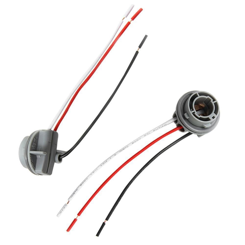 LLDI 2x Car 1157 Bulb Socket BAY15D Lamps Holder 12V Adapter Base Connector Car Light Base LED Light Bulb Socket Wiring Connector - Image 6