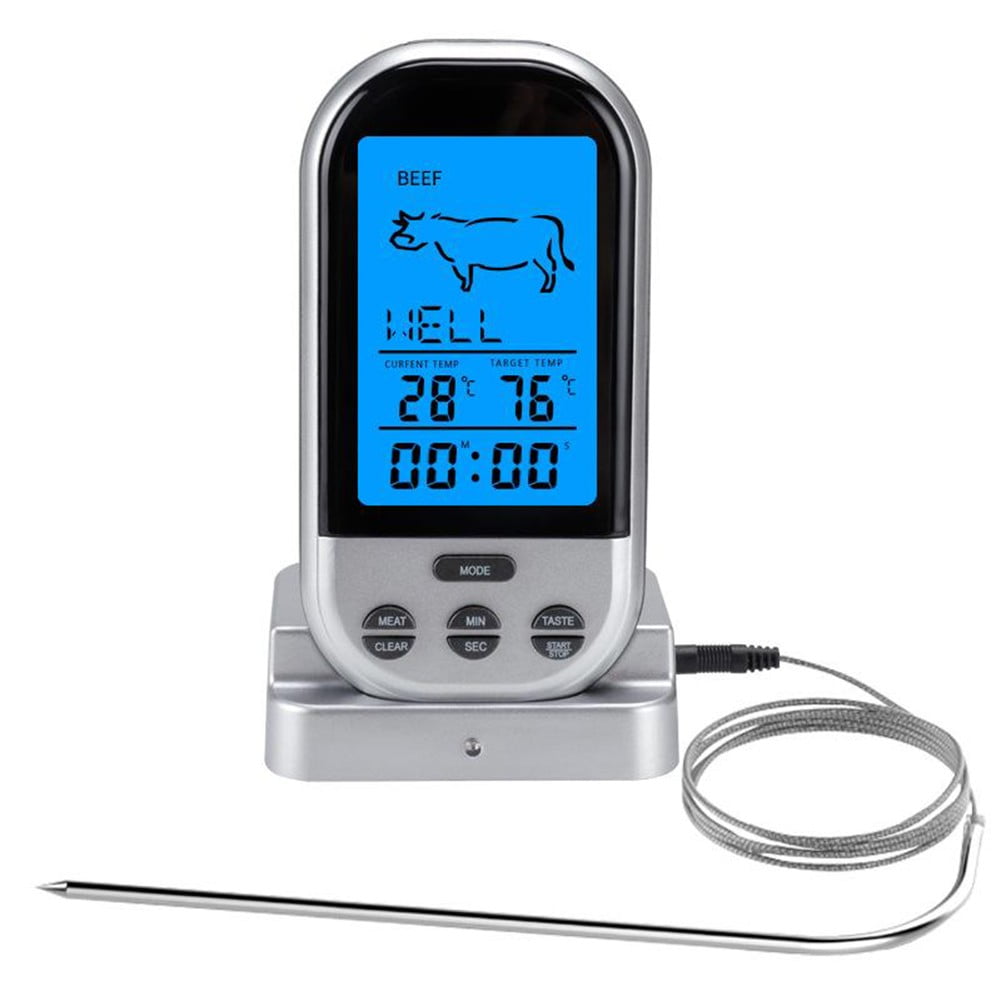 Arkzeo 1* Wireless Grilling Thermometer Food Meat Oven Bbq Thermometer Digital Wireless Remote Probe Cooking Set Grill For Cooking - Image 1