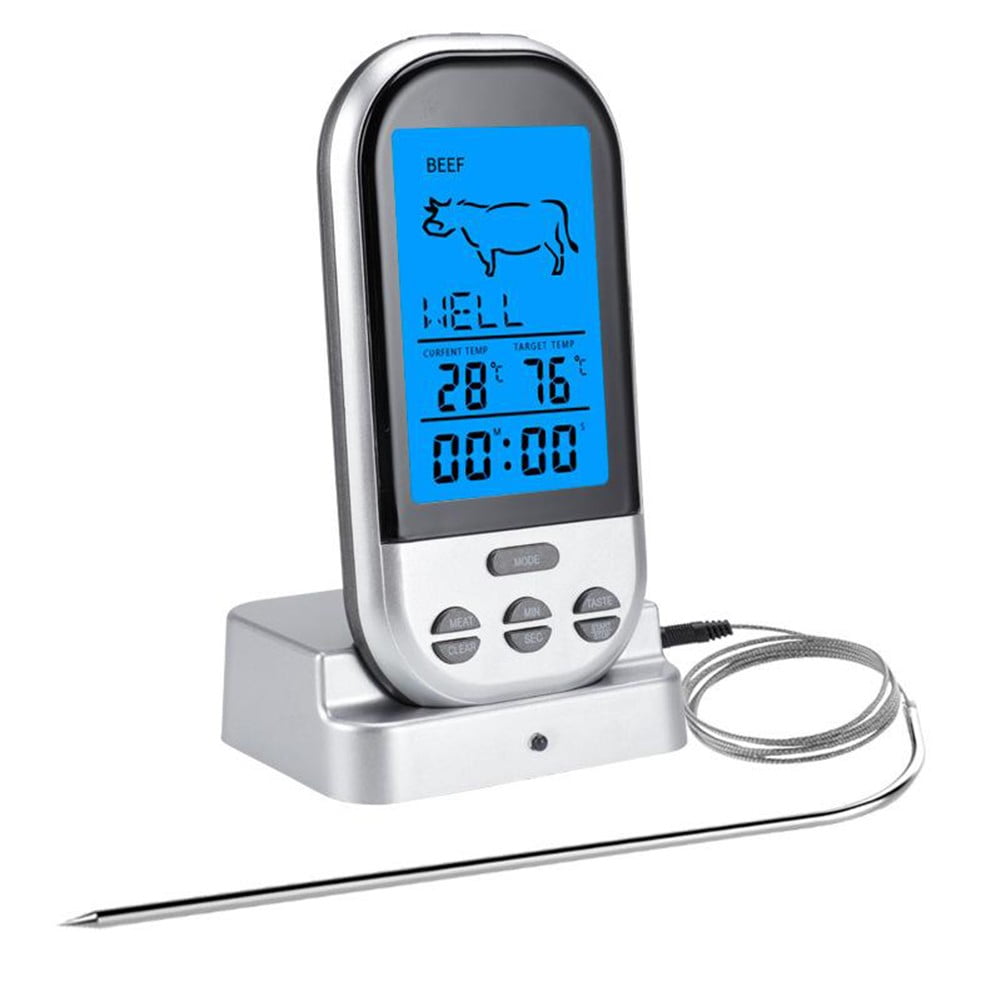 Arkzeo 1* Wireless Grilling Thermometer Food Meat Oven Bbq Thermometer Digital Wireless Remote Probe Cooking Set Grill For Cooking - Image 3