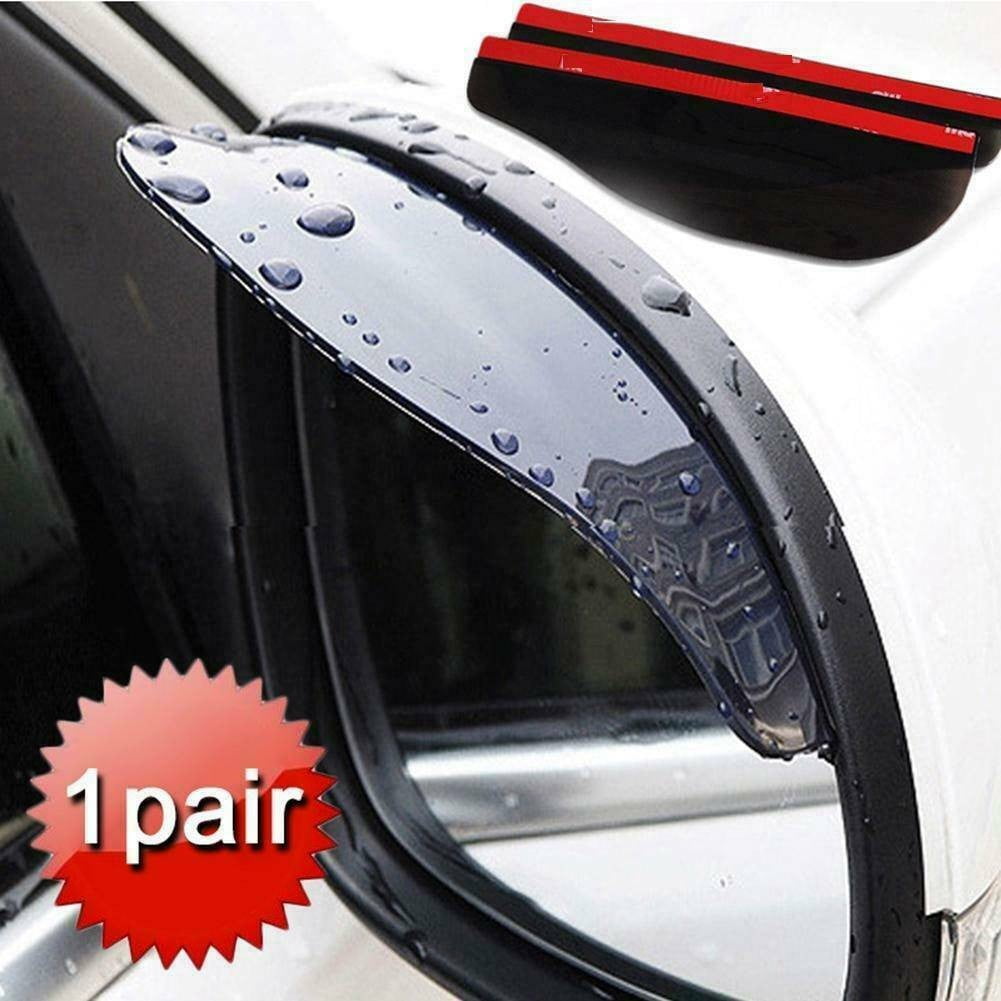 Rain Board Side Rear Mirror Visor Rear View Black Transparent Car Eyebrow Guard Replacement Rubber Accessories - Image 1