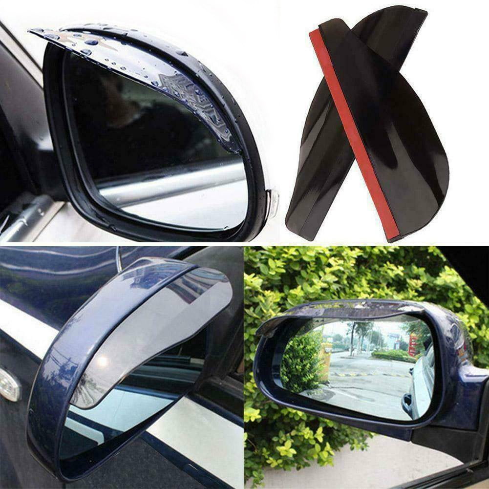Rain Board Side Rear Mirror Visor Rear View Black Transparent Car Eyebrow Guard Replacement Rubber Accessories - Image 2