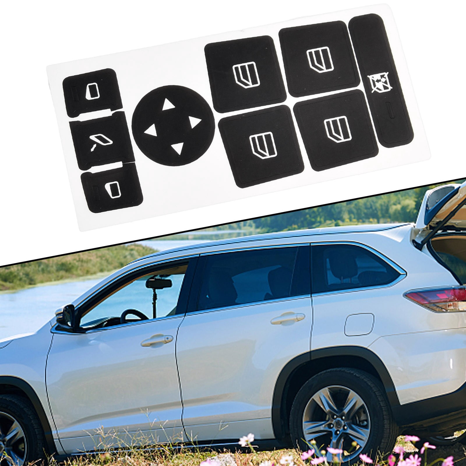 Car Window Switch Button Repair Sticker Decor Stickers For Mercedes -Benz W204 C250 C300 C350 Decoration Accessory - Image 5