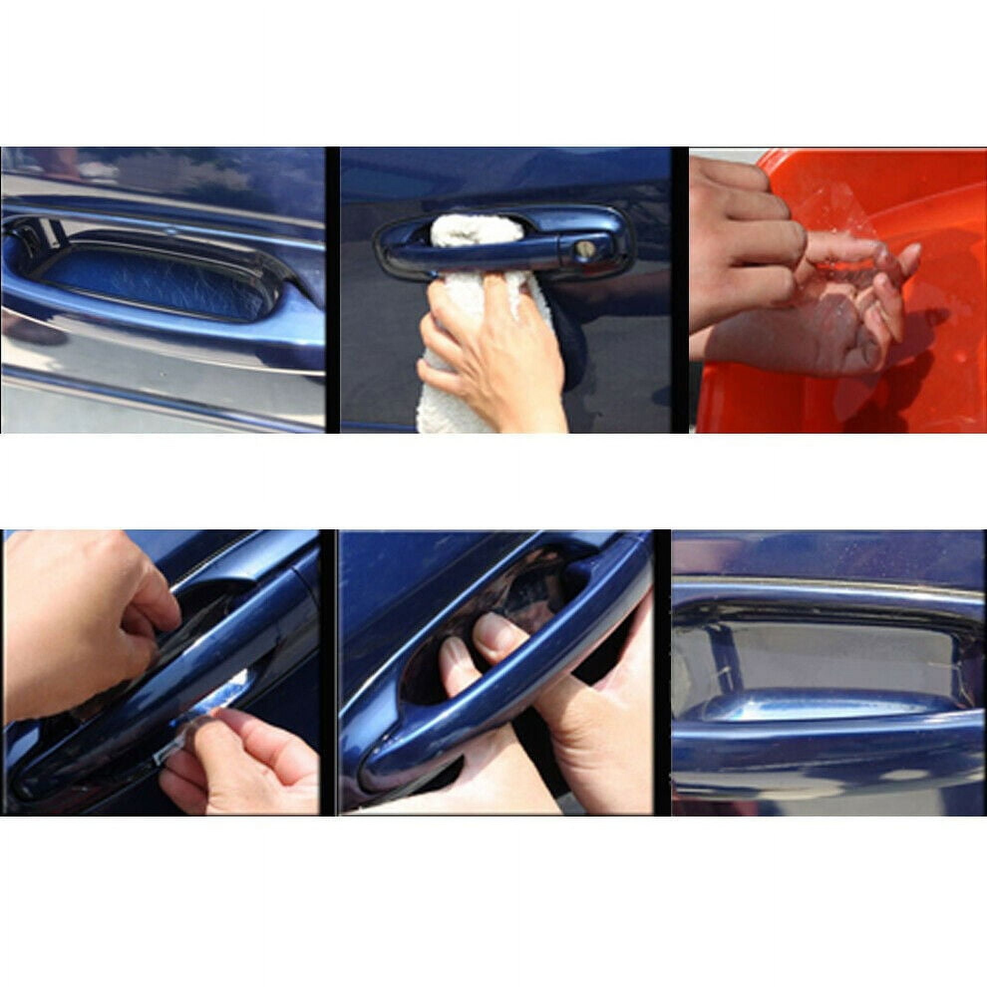 8pcs Invisible Clear Car Door Handle Paint Scratch Protector Guard Film Sheet - Image 4