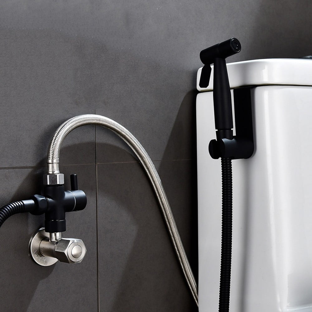 Arkzeo Three-Way One-In-Two-Out Shower Faucet Manifold All-Copper Shower Nozzle Converter Shower Valve Black Valve - Image 2