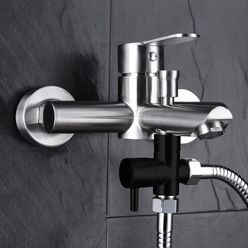 Arkzeo Three-Way One-In-Two-Out Shower Faucet Manifold All-Copper Shower Nozzle Converter Shower Valve Black Valve - Image 7