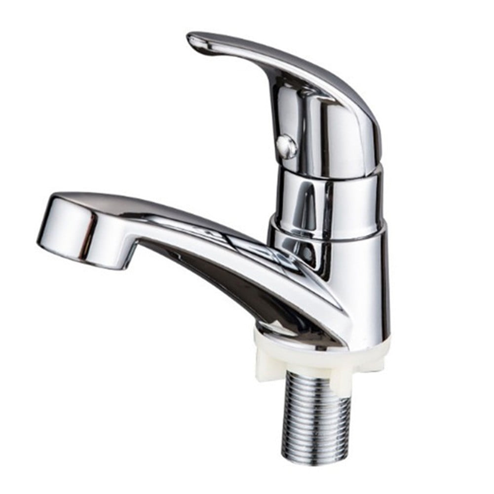 Arkzeo Chrome Basin Faucet Cold Sink Water Basin Tap Single Handle Faucet Tap Deck Mounted for Bathroom Kitchen Replacement - Image 1