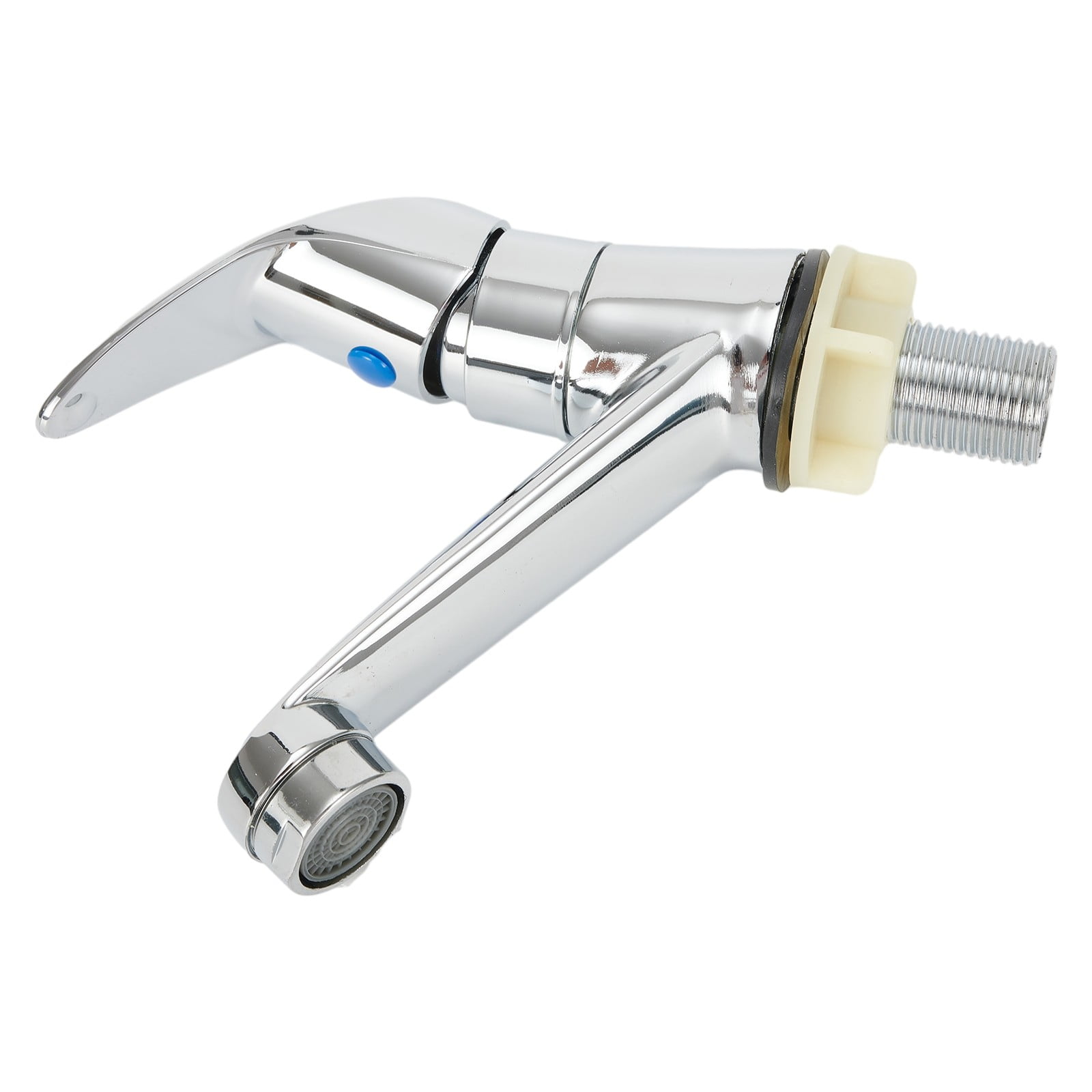 Arkzeo Chrome Basin Faucet Cold Sink Water Basin Tap Single Handle Faucet Tap Deck Mounted for Bathroom Kitchen Replacement - Image 2