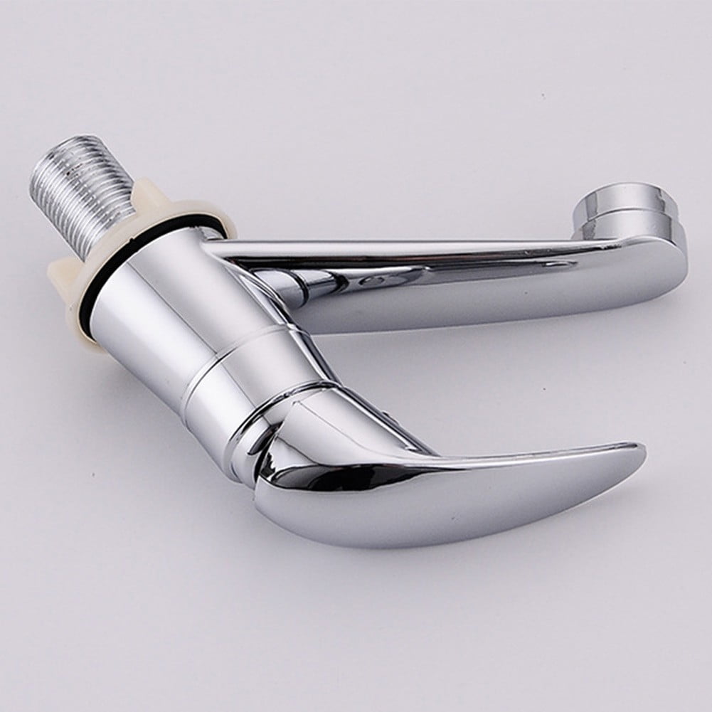 Arkzeo Chrome Basin Faucet Cold Sink Water Basin Tap Single Handle Faucet Tap Deck Mounted for Bathroom Kitchen Replacement - Image 6