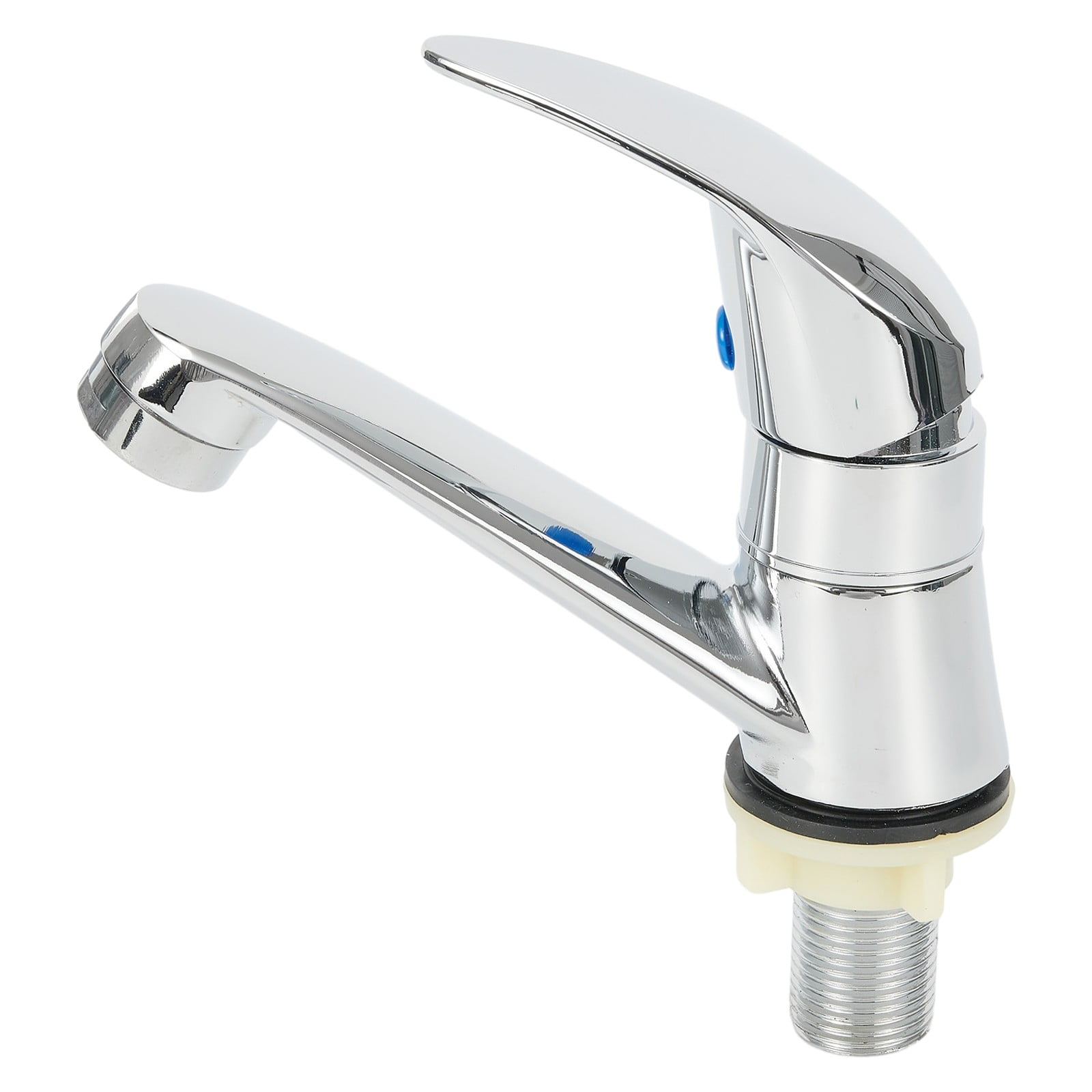 Arkzeo Chrome Basin Faucet Cold Sink Water Basin Tap Single Handle Faucet Tap Deck Mounted for Bathroom Kitchen Replacement - Image 8