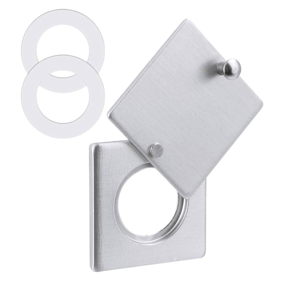 Square Peephole Cover Door Viewer Peephole Security Cap Kit Tape Install Brushed Smile Home Brushed - Image 4